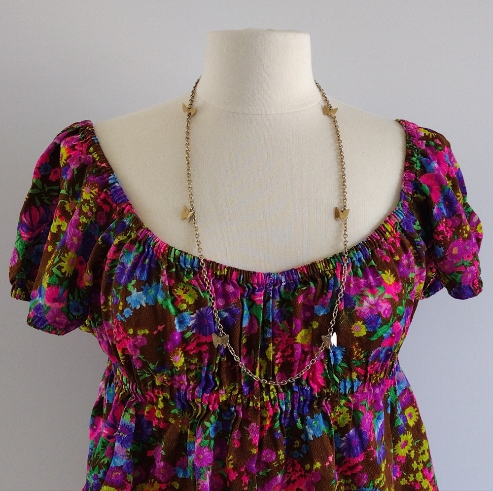 *Sarah Coventry butterfly gold-tone necklace